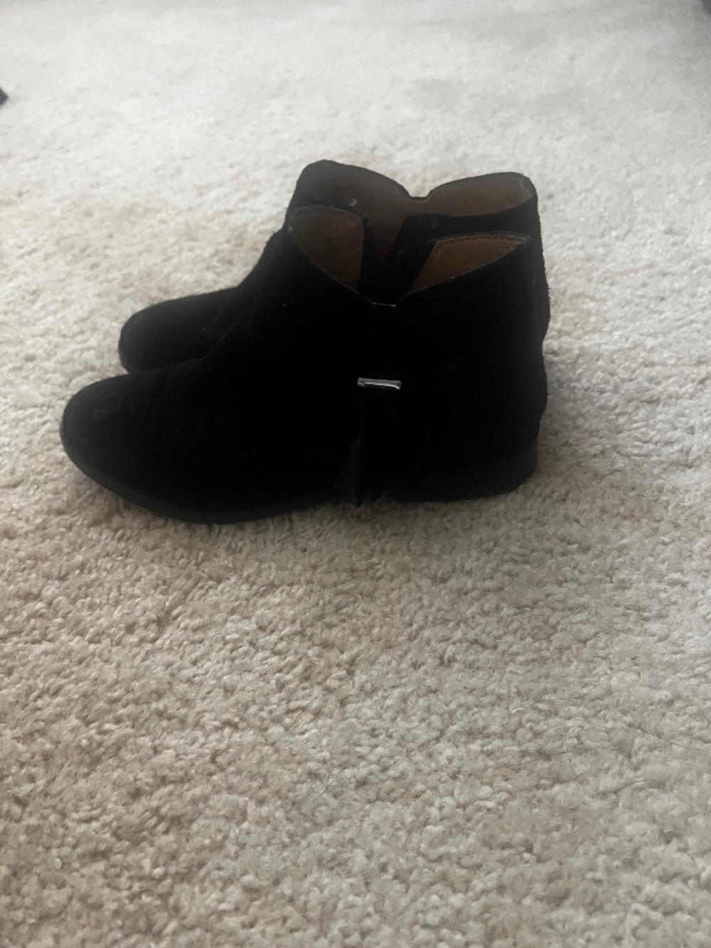 Jack Rogers Girls Black Suede Ankle Booties Size 2
